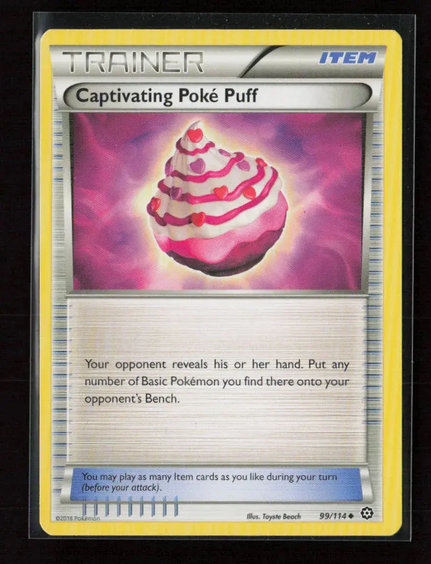 Captivating Poke Puff Uncommon Xy - Steam Siege 99/114 Lp 1