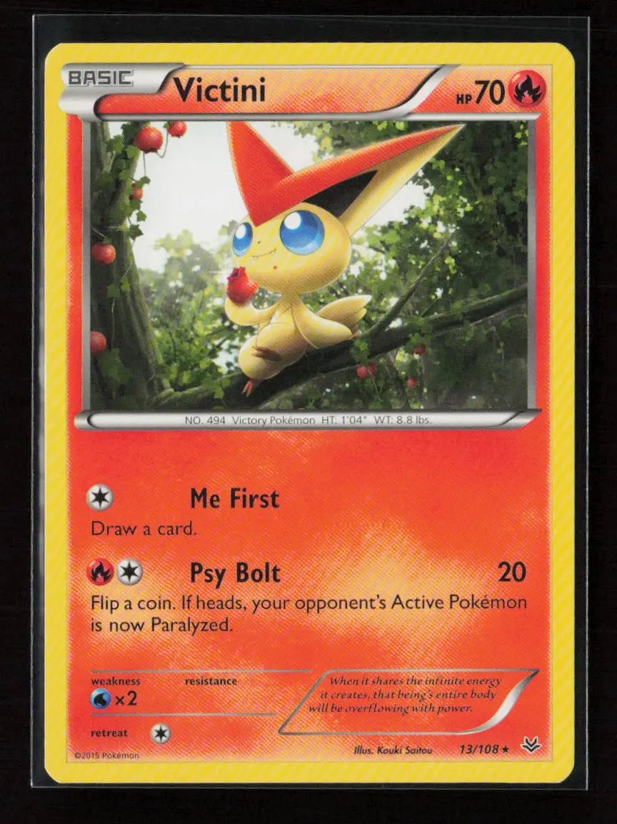 Victini Rare Xy - Roaring Skies 13/108 Lp 1