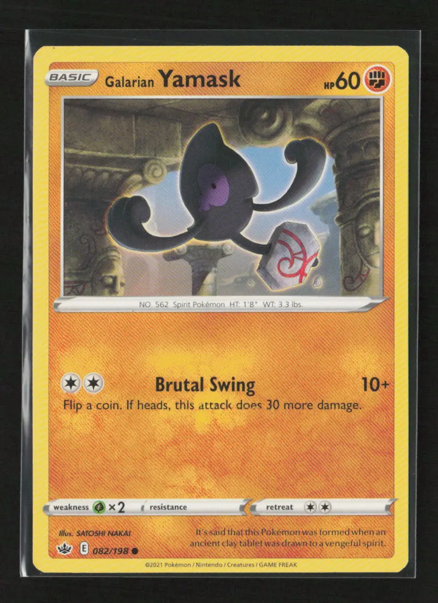 Galarian Yamask Common Swsh06: Chilling Reign 082/198 Lp 1