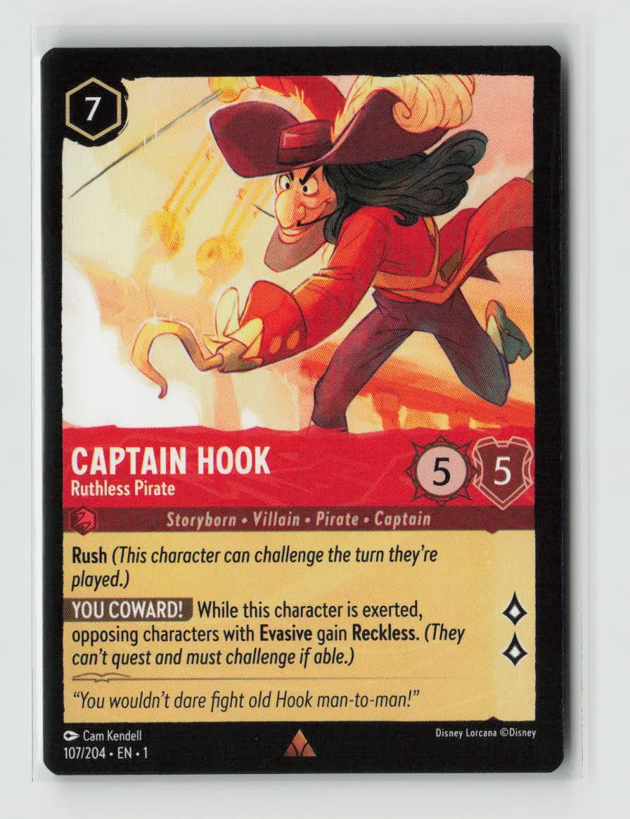 Captain Hook - Ruthless Pirate Rare The First Chapter 107/204 Nm 1