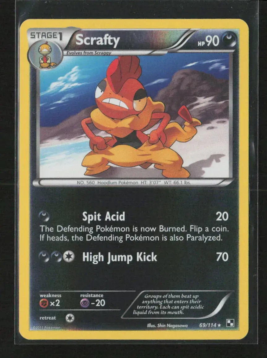 Scrafty Rare Black And White 69/114 Nm 1