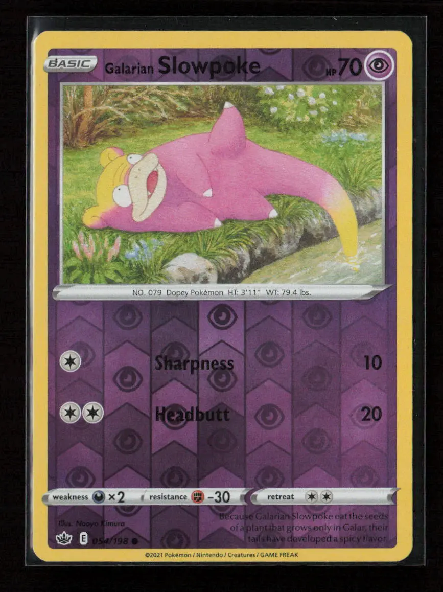 Galarian Slowpoke Common Swsh06: Chilling Reign 054/198 Nm 1