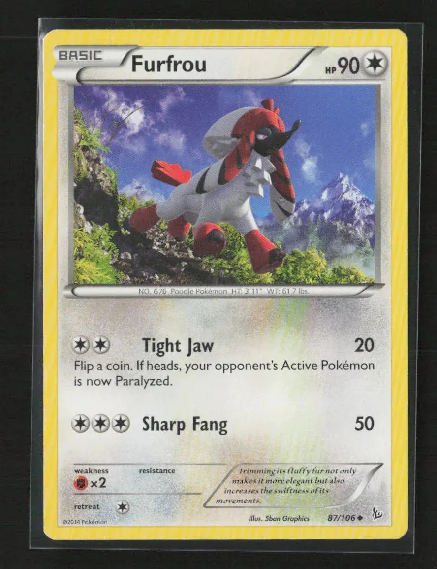 Furfrou Uncommon Xy - Flashfire 87/106 Lp 1