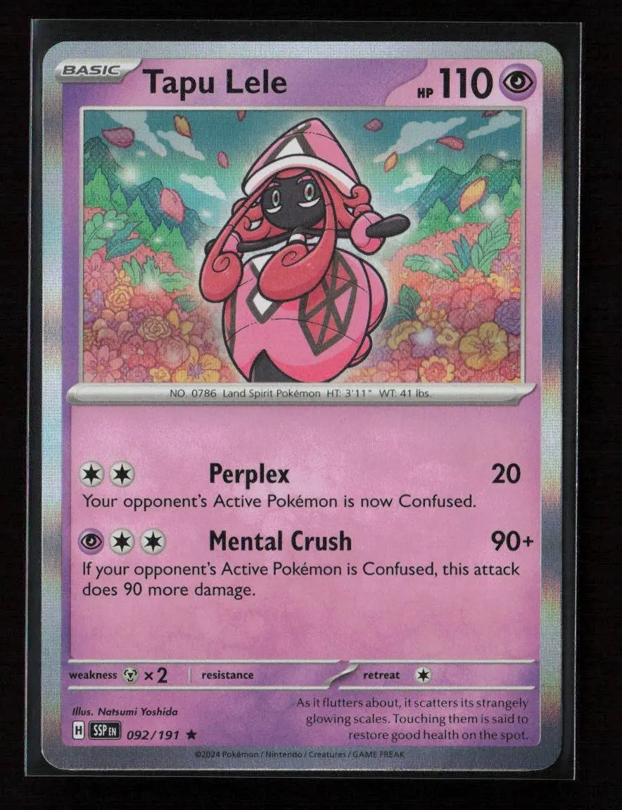 Tapu Lele Rare Sv08: Surging Sparks 092/191 Nm 1