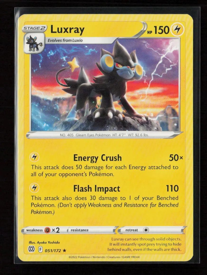 Luxray Rare Swsh09: Brilliant Stars 051/172 Lp 1