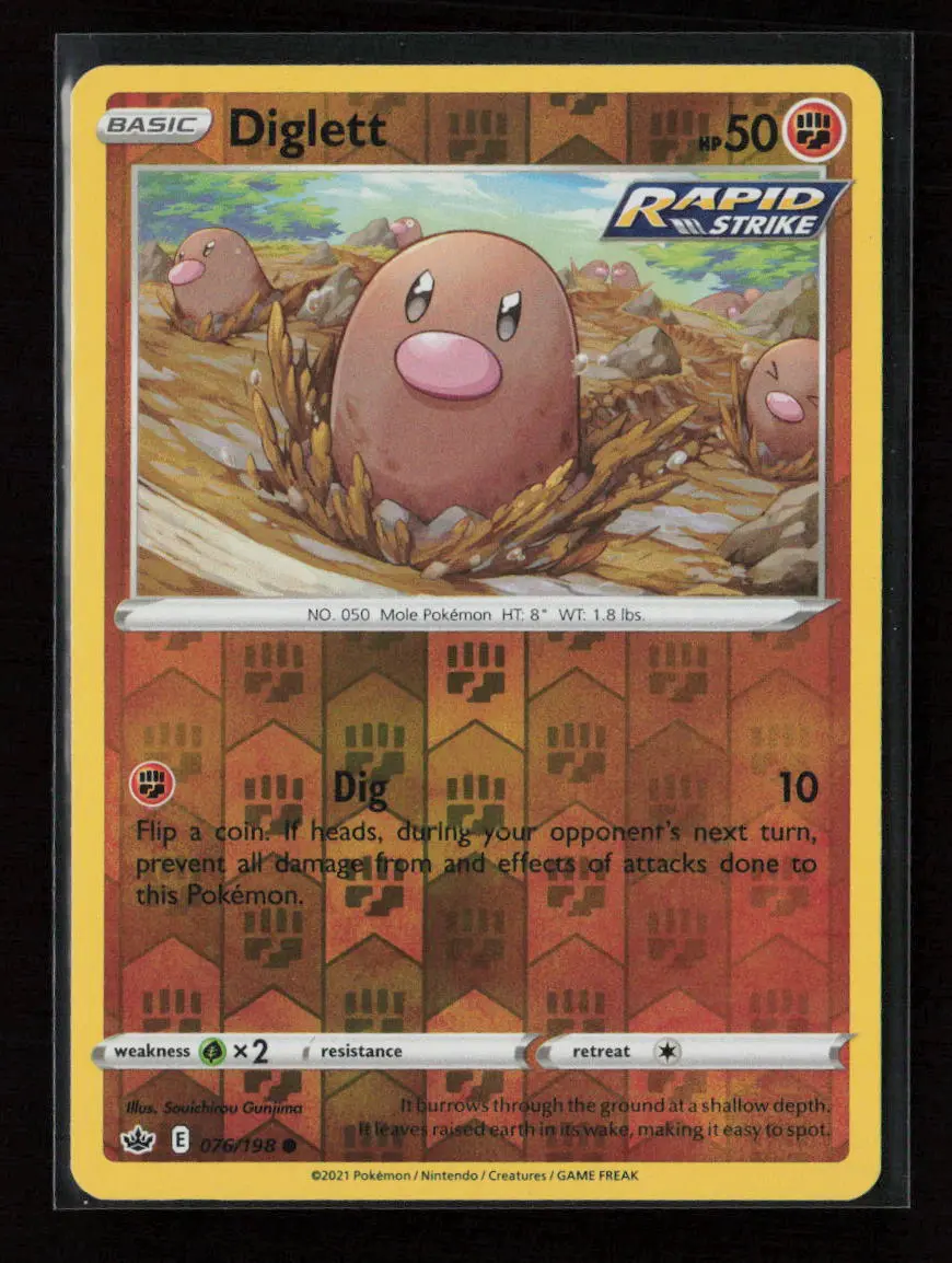 Diglett Common Swsh06: Chilling Reign 076/198 Lp 1
