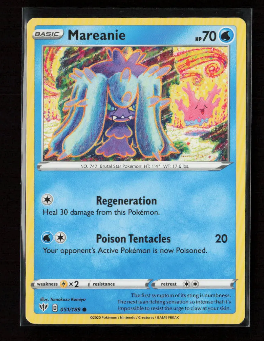 Mareanie Common Swsh03: Darkness Ablaze 051/189 Lp 1
