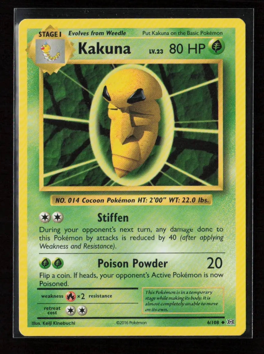 Kakuna Uncommon Xy - Evolutions 6/108 Lp 1