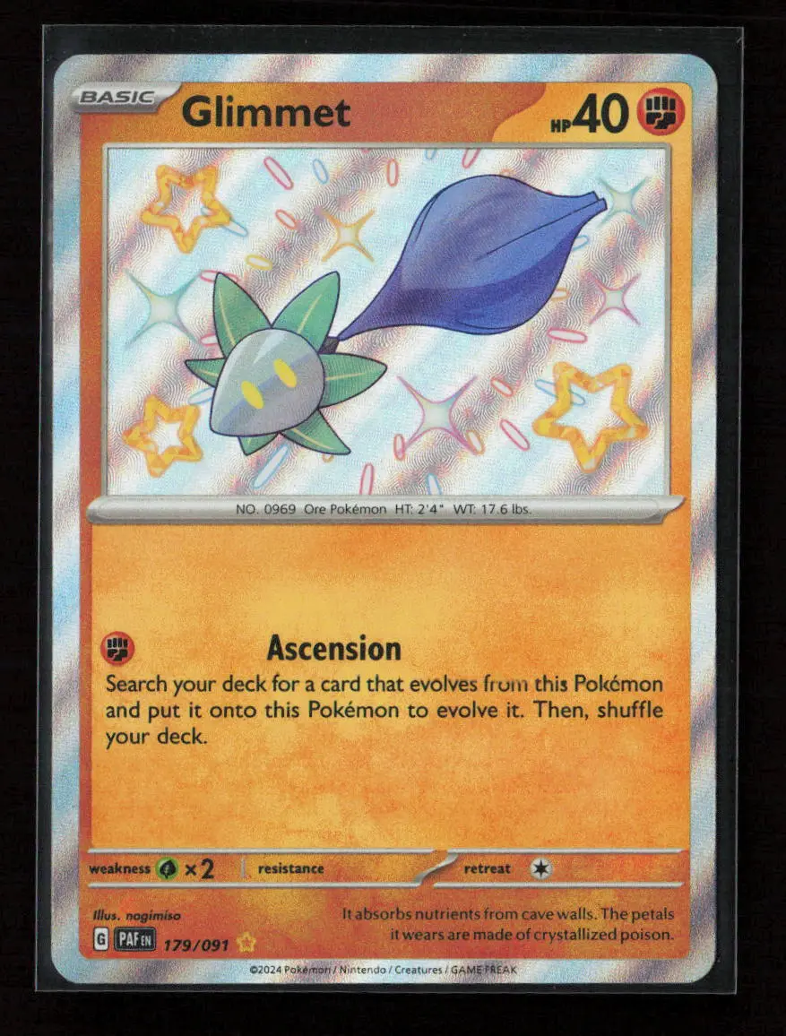 Glimmet Shiny Rare Sv: Paldean Fates 179/091 Nm 1