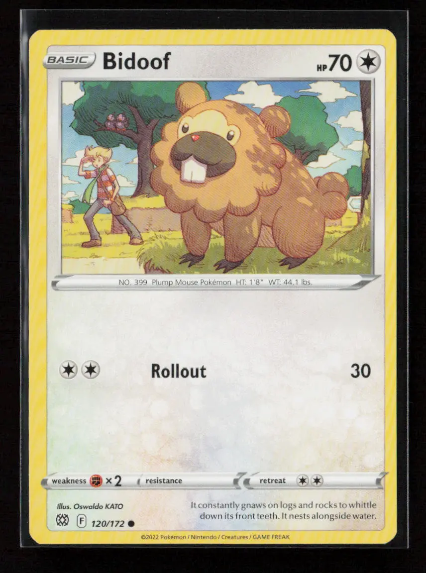 Bidoof Common Swsh09: Brilliant Stars 120/172 Lp 1
