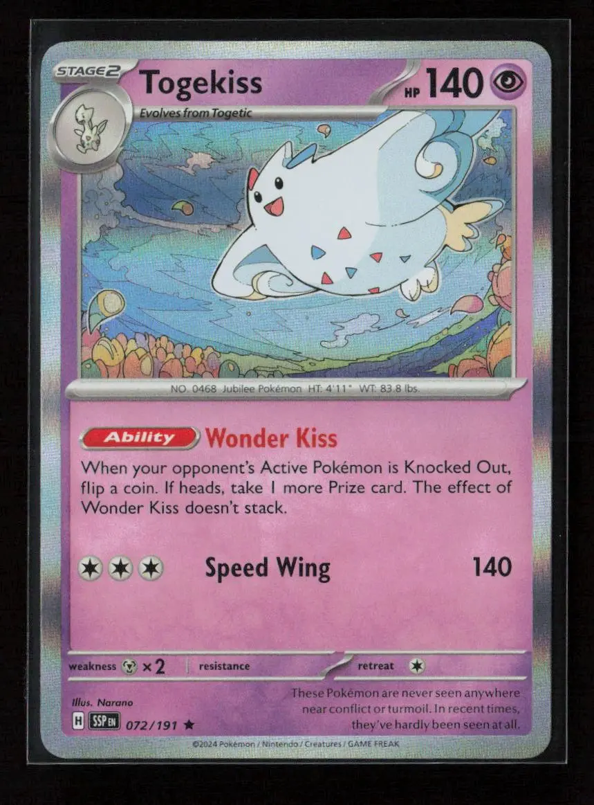 Togekiss Rare Sv08: Surging Sparks 072/191 Nm 1