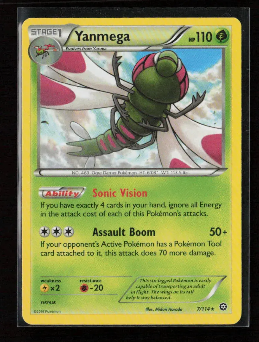 Yanmega Rare Xy - Steam Siege 7/114 Lp 1