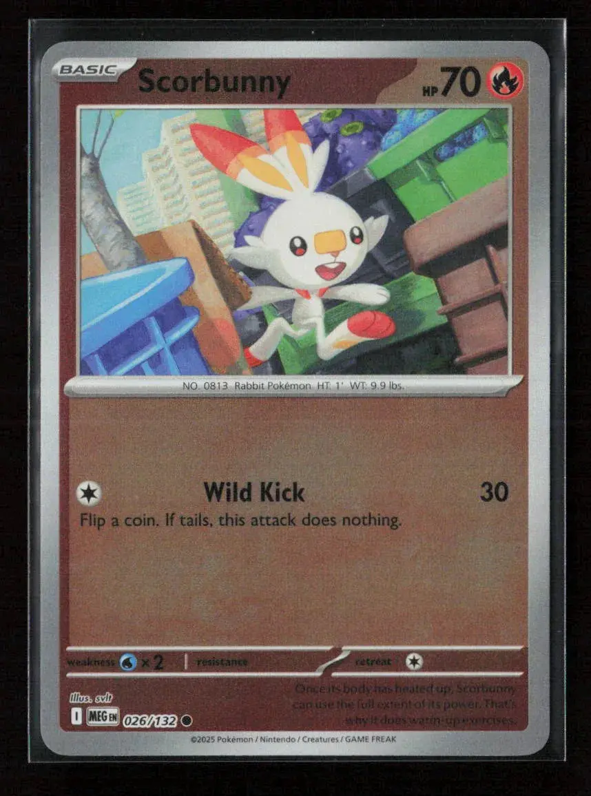 Scorbunny Common Me01: Mega Evolution 026/132 Nm 1