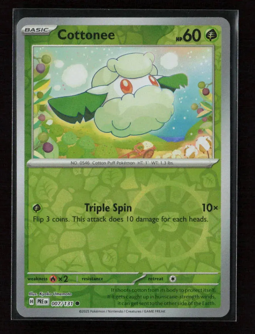 Cottonee Common Sv: Prismatic Evolutions 007/131 Nm 1