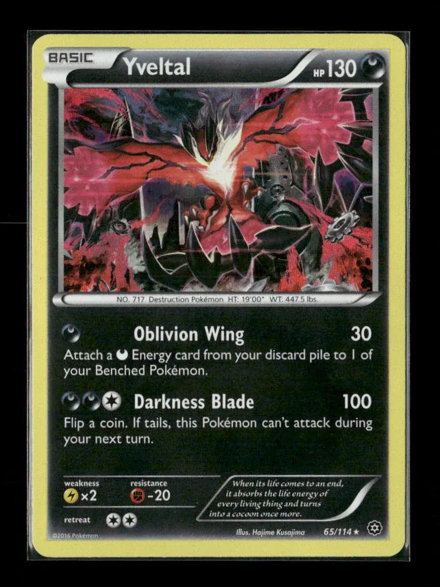 Yveltal Holo Rare Xy - Steam Siege 65/114 Lp 1