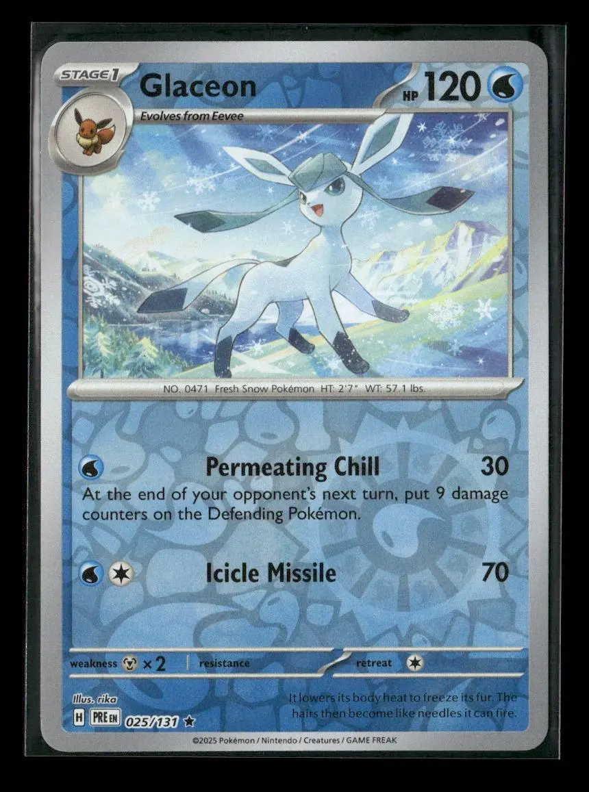 Glaceon Rare Sv: Prismatic Evolutions 025/131 Nm 1
