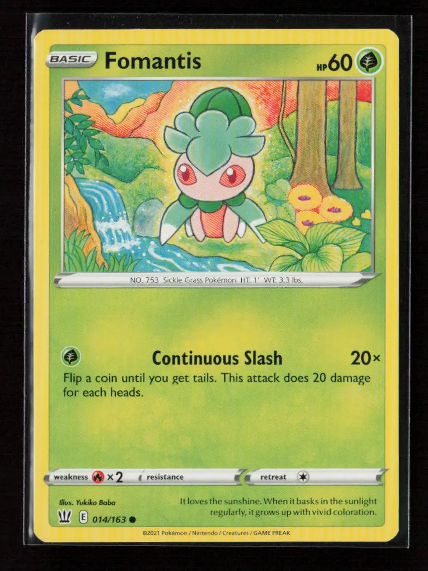 Fomantis Common Swsh05: Battle Styles 014/163 Lp 1