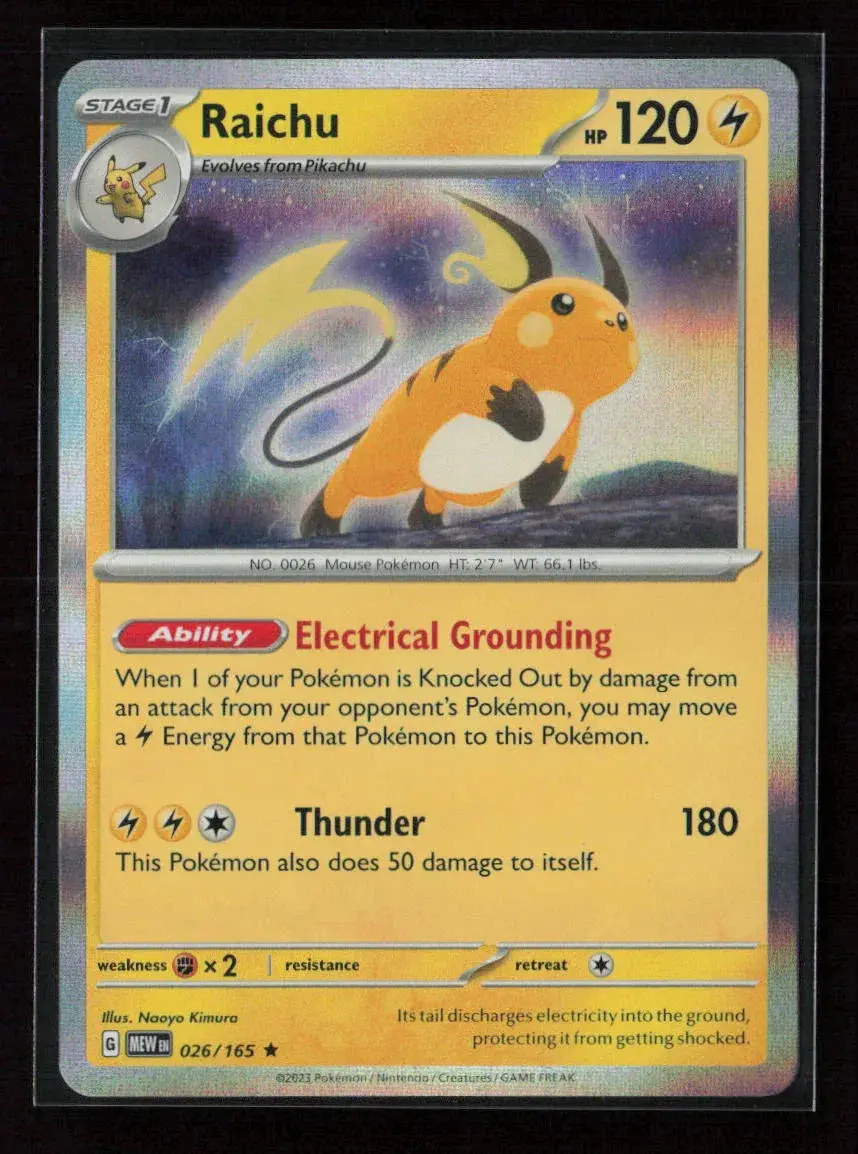 Raichu Rare Sv: Scarlet & Violet 151 026/165 Nm 1