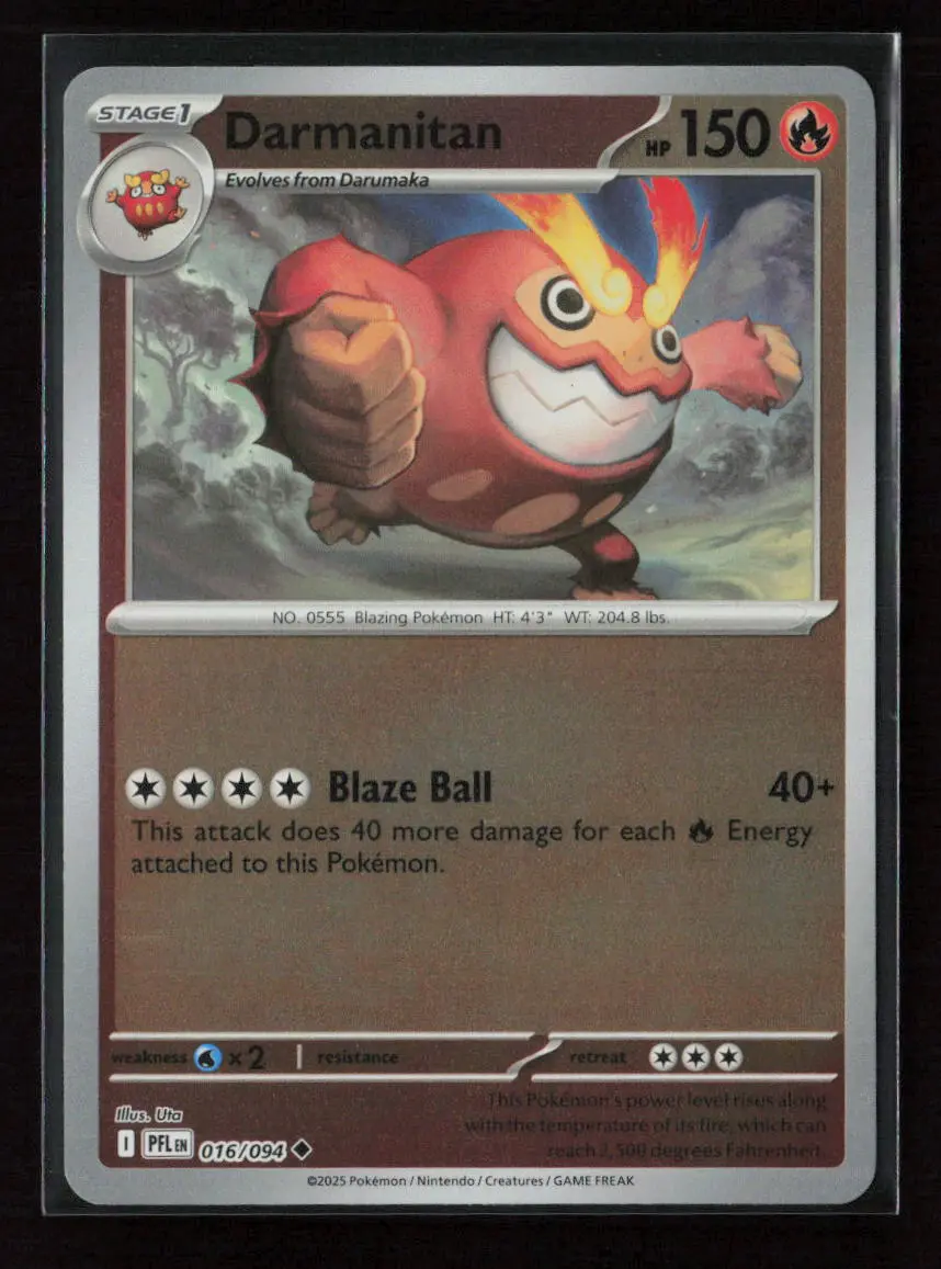 Darmanitan Uncommon Me02: Phantasmal Flames 016/094 Nm 1