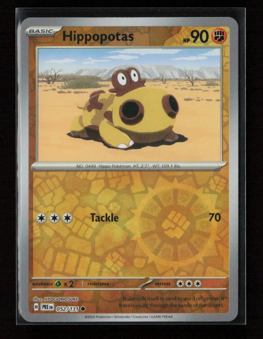 Hippopotas Common Sv: Prismatic Evolutions 052/131 Nm 1
