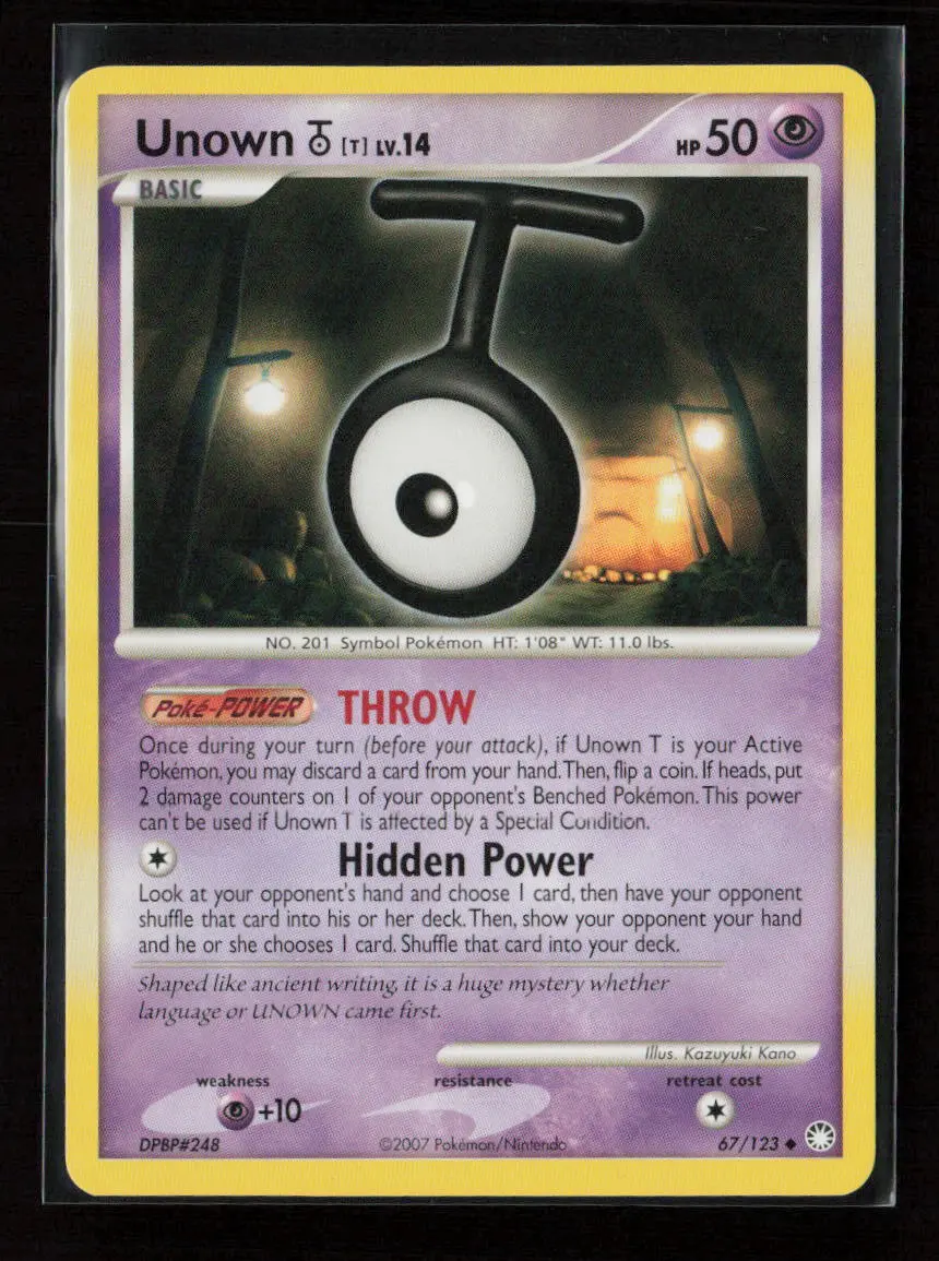 Unown [T] Uncommon Mysterious Treasures 67/123 Lp 1