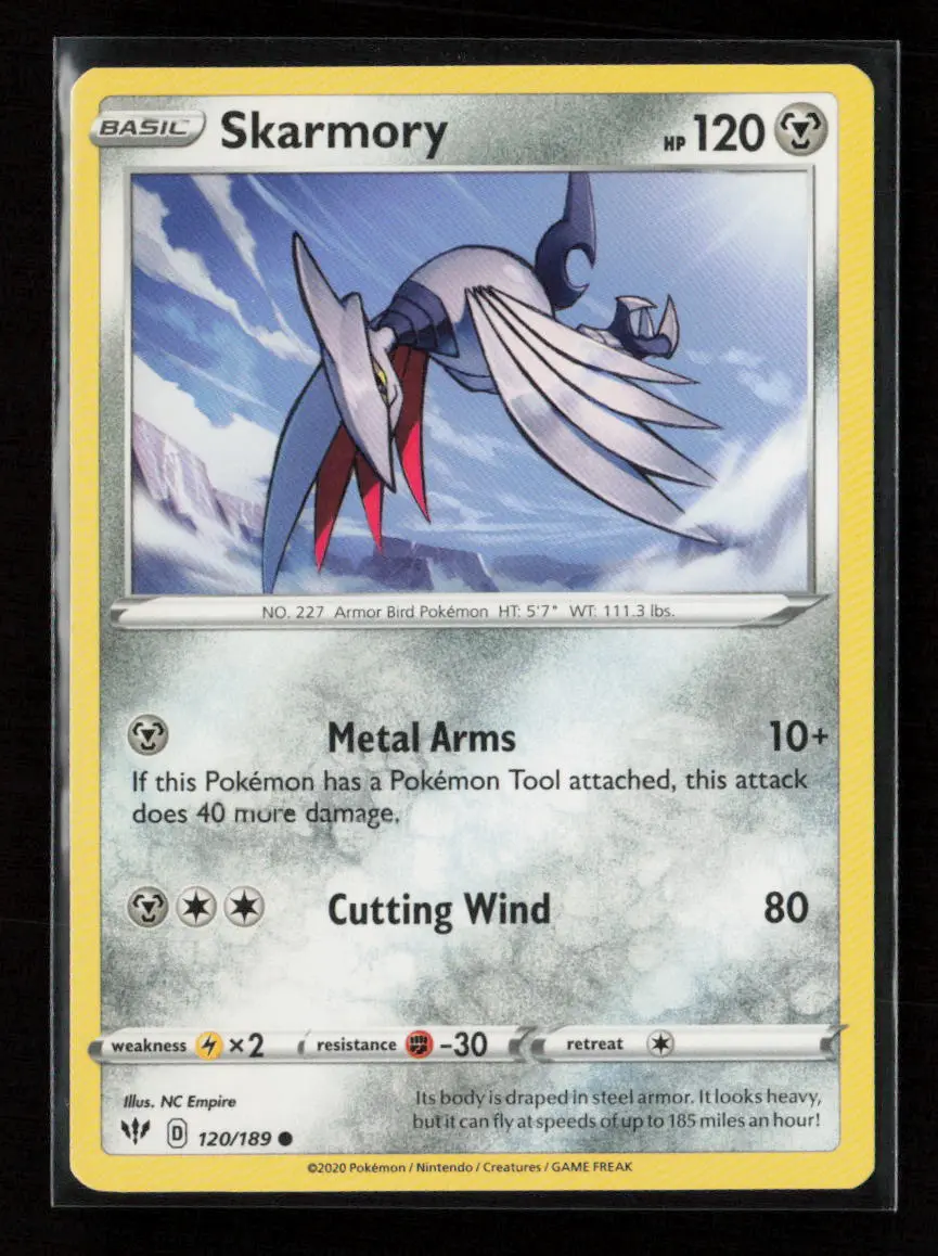 Skarmory Common Swsh03: Darkness Ablaze 120/189 Lp 1