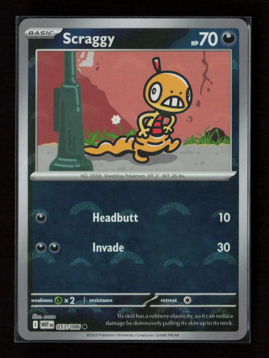 Scraggy (Poke Ball Pattern) Common Sv: White Flare 057/086 Nm 1