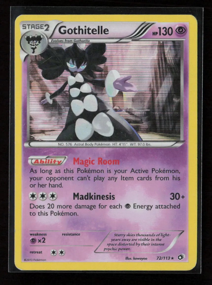 Gothitelle Holo Rare Legendary Treasures 72/113 Lp 1