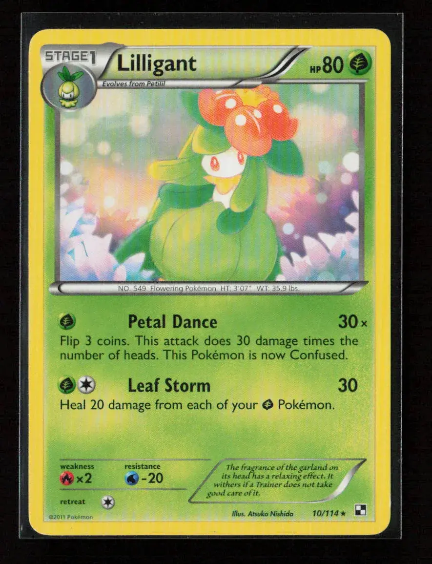 Lilligant Rare Black And White 10/114 Lp 1