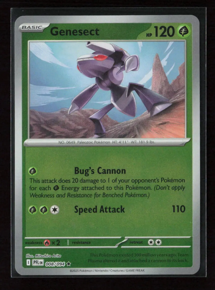 Genesect Rare Me02: Phantasmal Flames 008/094 Nm 1