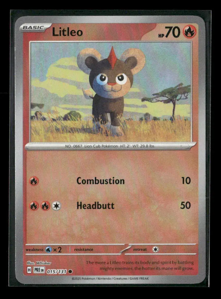 Litleo (Poke Ball Pattern) Common Sv: Prismatic Evolutions 015/131 Nm 1