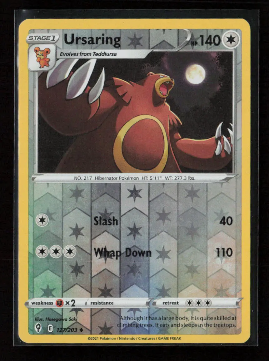 Ursaring Uncommon Swsh07: Evolving Skies 127/203 Nm 1