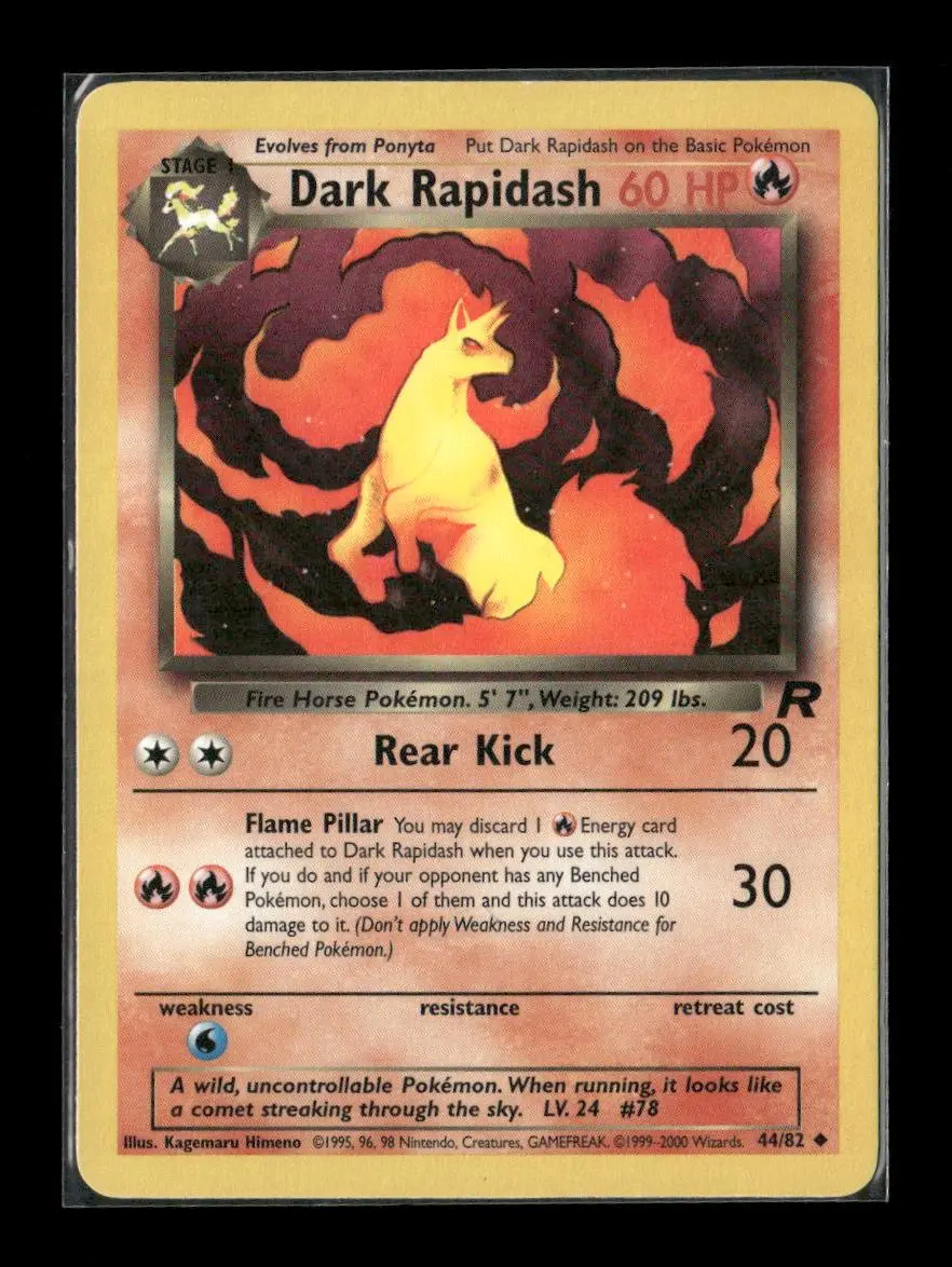 Dark Rapidash Uncommon Team Rocket 44/82 Lp 1