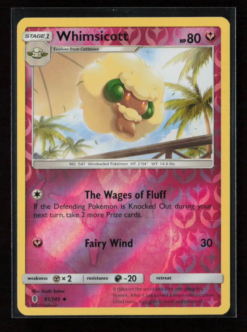Whimsicott Uncommon Sm - Guardians Rising 91/145 Lp 1