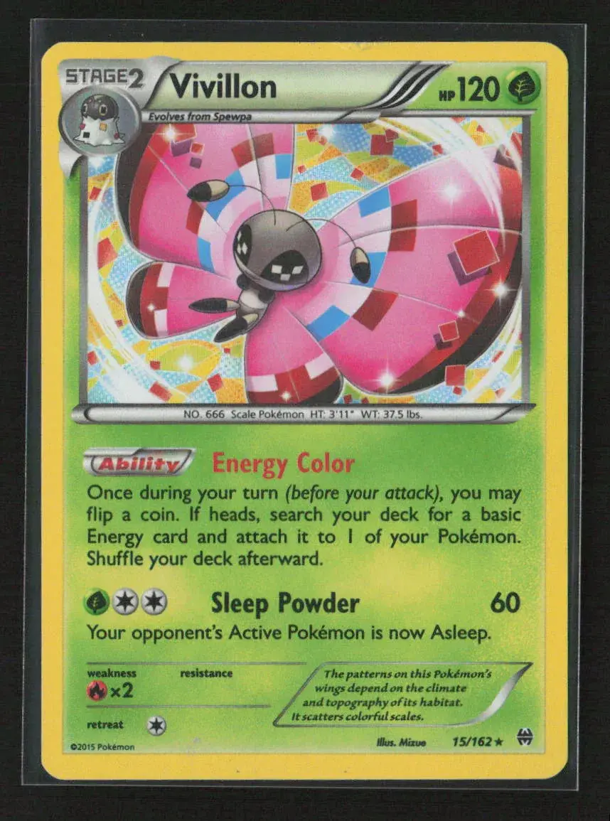 Vivillon Holo Rare Xy - Breakthrough 15/162 Lp 1