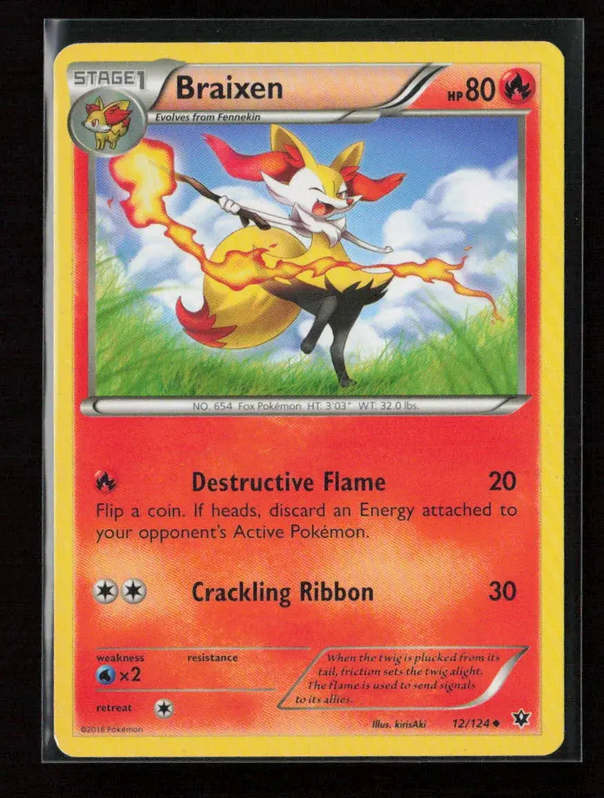 Braixen Uncommon Xy - Fates Collide 12/124 Nm 1