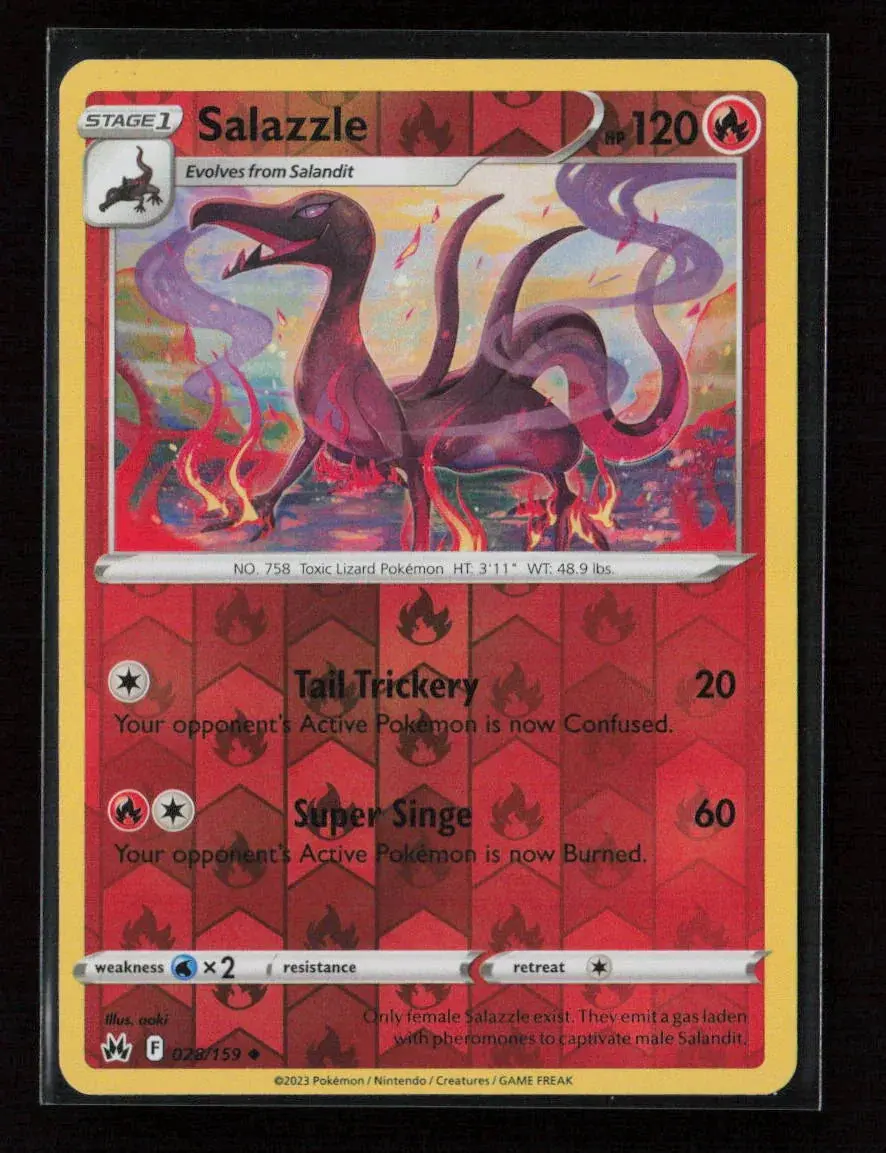 Salazzle Uncommon Crown Zenith 028/159 Lp 1