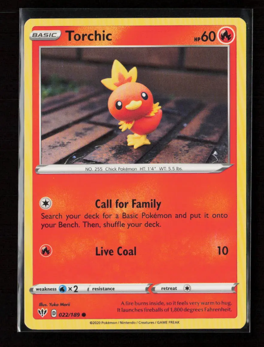 Torchic Common Swsh03: Darkness Ablaze 022/189 Lp 1