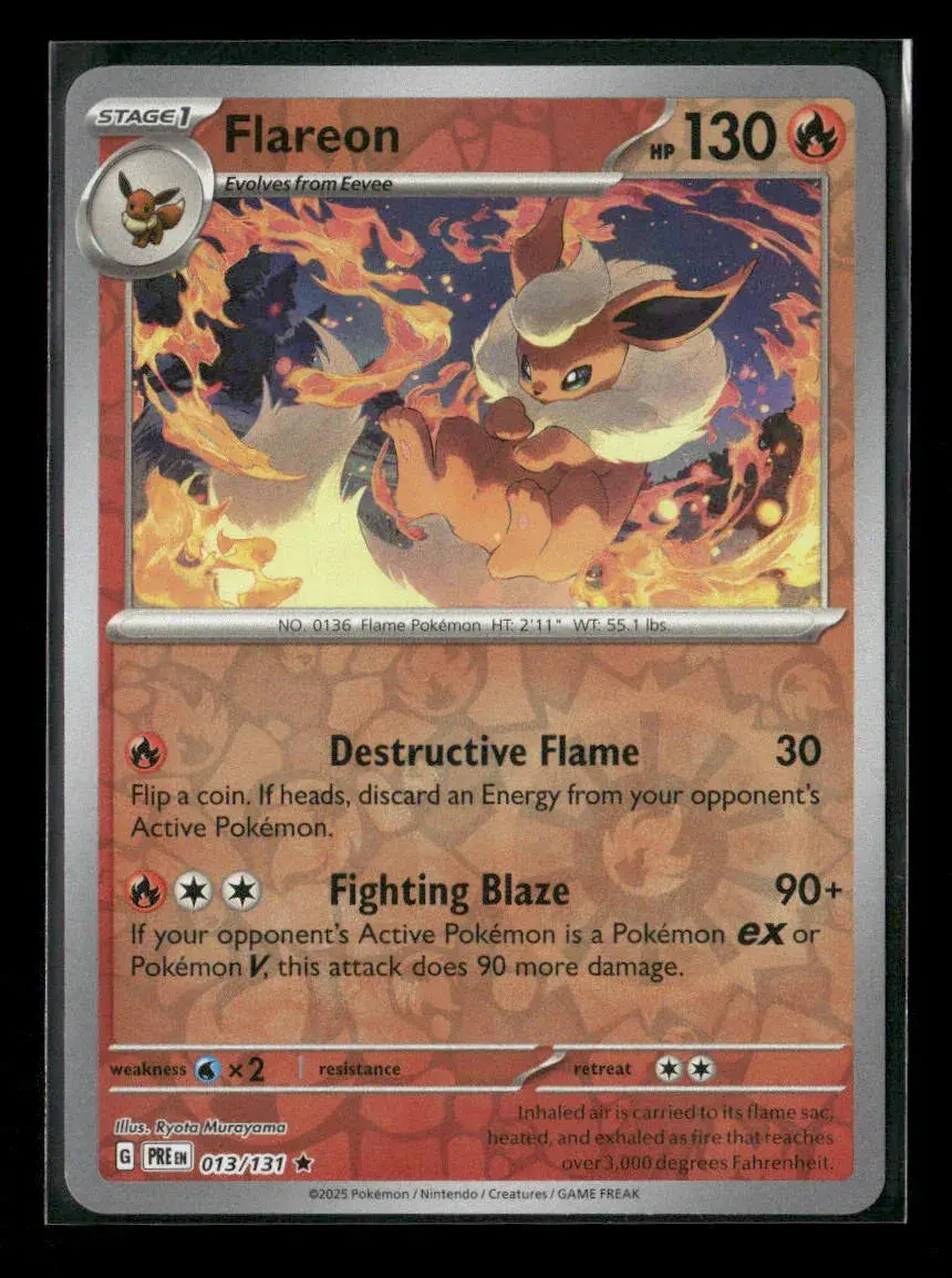 Flareon Rare Sv: Prismatic Evolutions 013/131 Nm 1