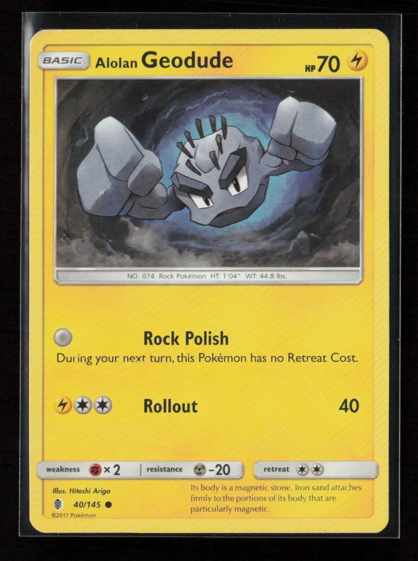 Alolan Geodude Common Sm - Guardians Rising 40/145 Lp 1