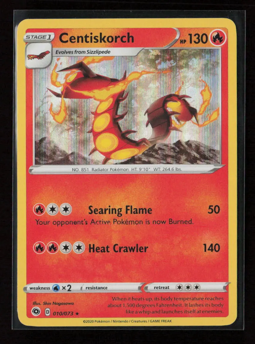 Centiskorch Holo Rare Champion's Path 10/73 Nm 1