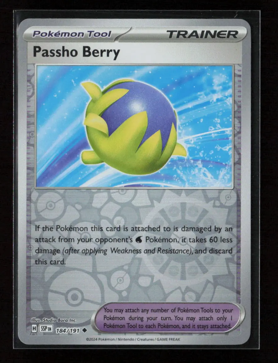 Passho Berry Uncommon Sv08: Surging Sparks 184/191 Nm 1