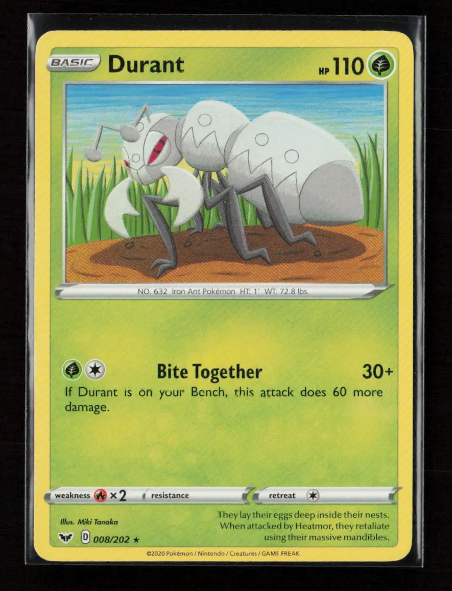Durant Rare Swsh01: Sword & Shield Base Set 008/202 Lp 1
