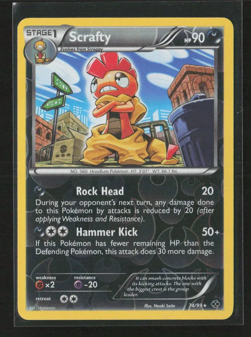 Scrafty Holo Rare Next Destinies 74/99 Nm 1