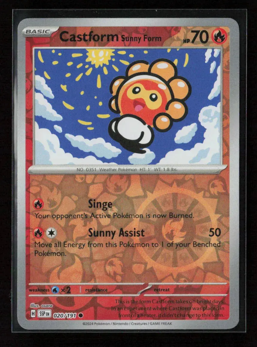 Castform Sunny Form - Common Sv08: Surging Sparks 020/191 Nm 1