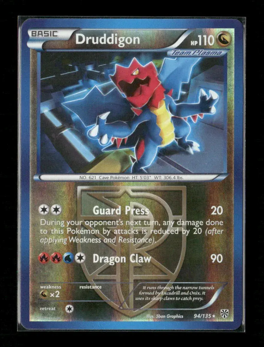 Druddigon -  (Bw Plasma Storm) Holo Rare Deck Exclusives 094/135 Lp 1