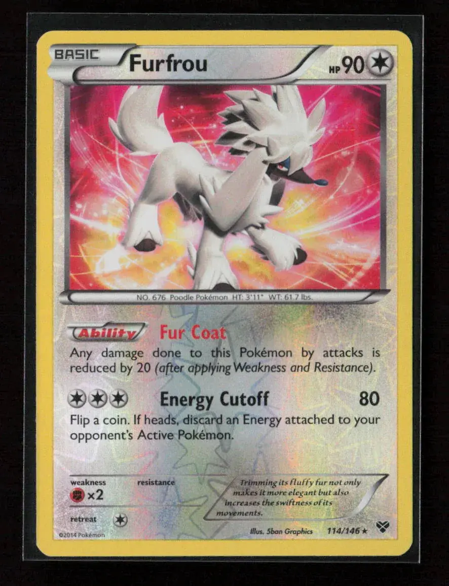 Furfrou Holo Rare Xy Base Set 114/146 Lp 1