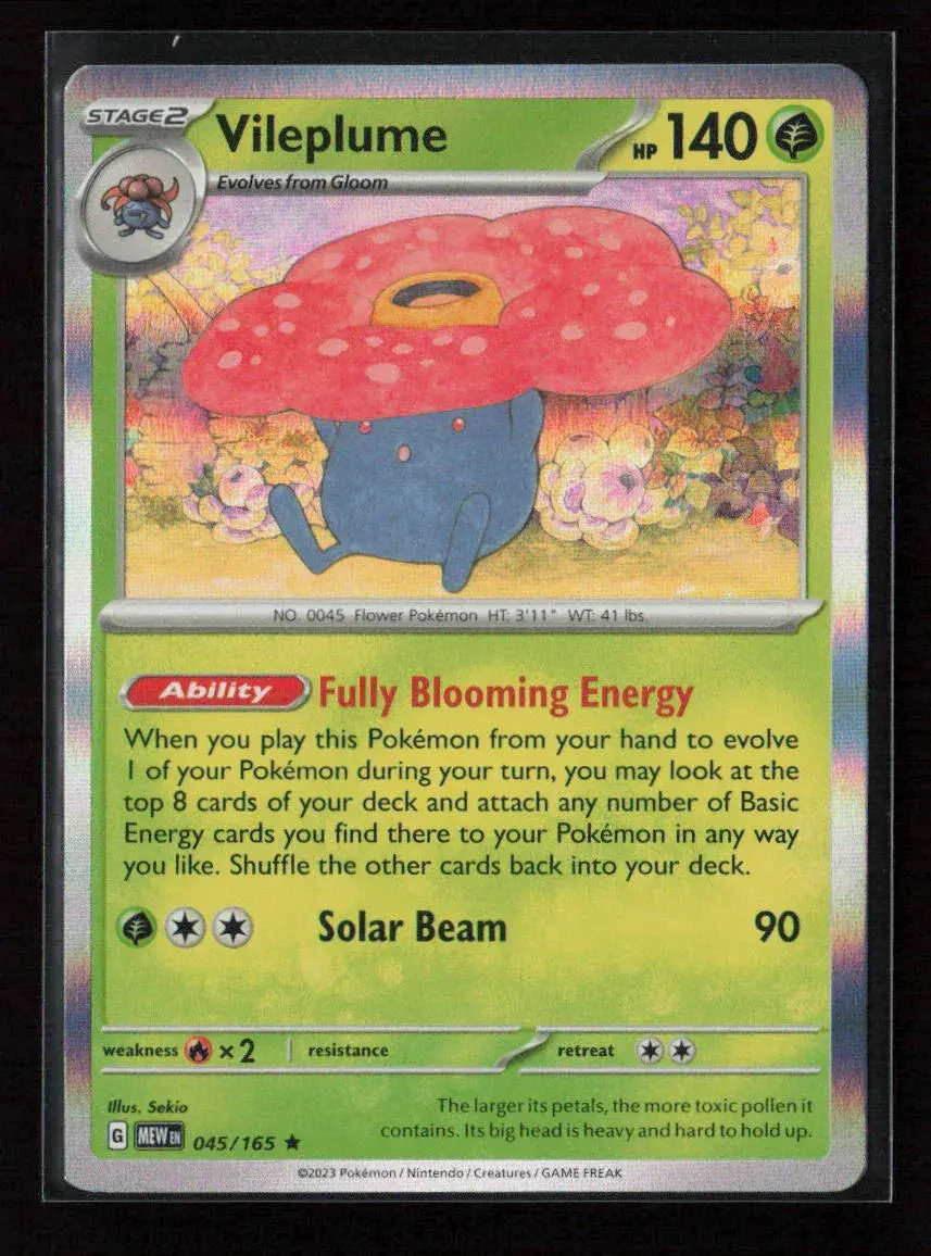 Vileplume Rare Sv: Scarlet & Violet 151 045/165 Nm 1