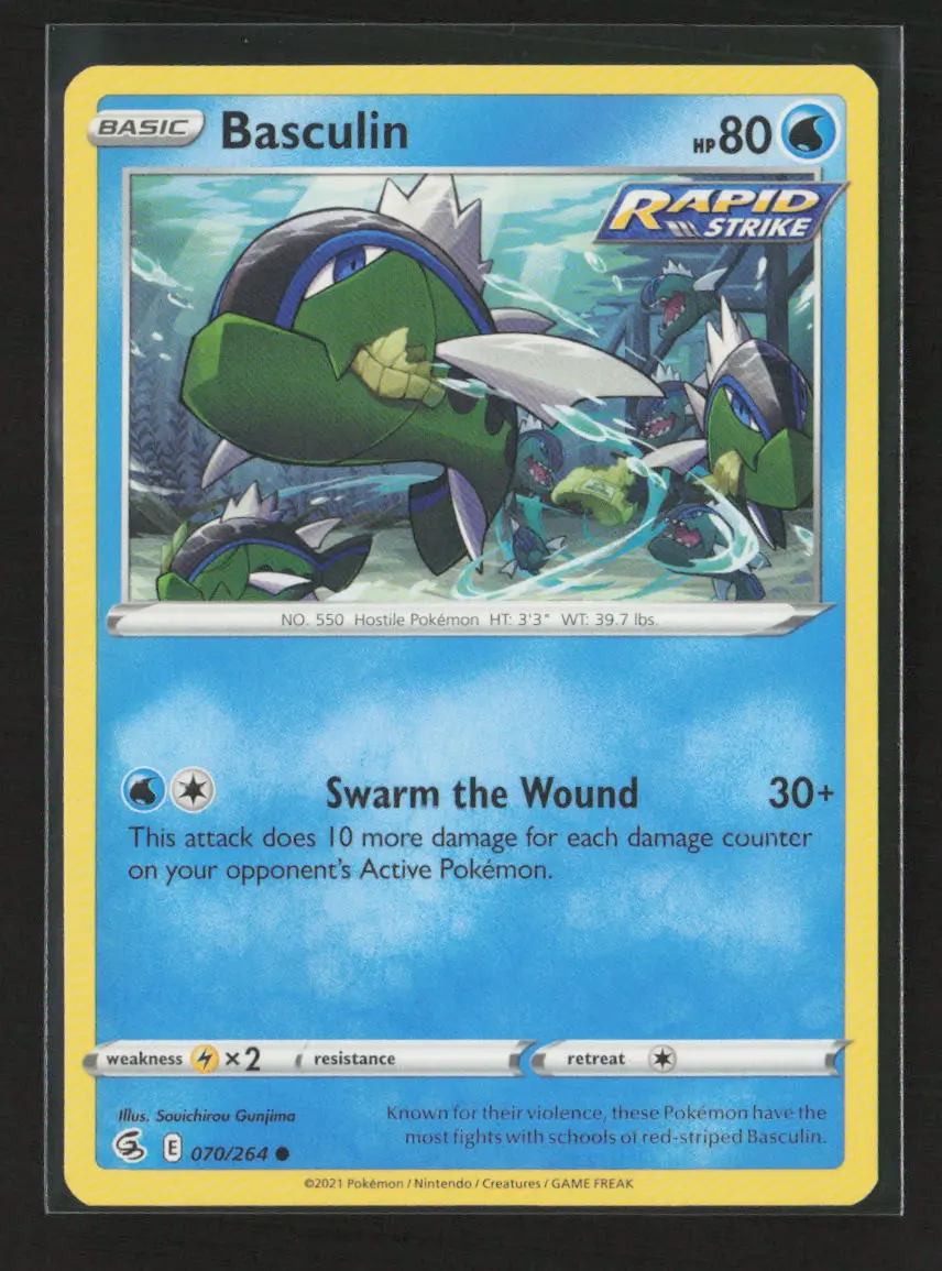 Basculin Common Swsh08: Fusion Strike 070/264 Lp 1