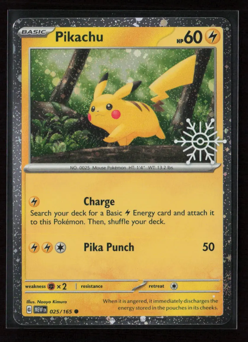 Pikachu - (Holiday Calendar) Common Miscellaneous Cards & Products 025/165 Nm 1